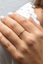 Ring 925 Sterling Silber rhodiniert Zirkonia