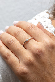 Ring 925 Sterling Silber rhodiniert Stern Zirkonia