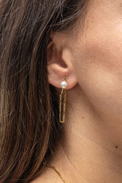 Ohrhänger 925/- Sterling Silber vergoldet Perlen