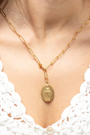 Anhänger mit Kette 925/- Sterling Silber vergoldet Madonna