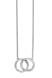 Collier 925/-Sterling Silber rhodiniert Topas