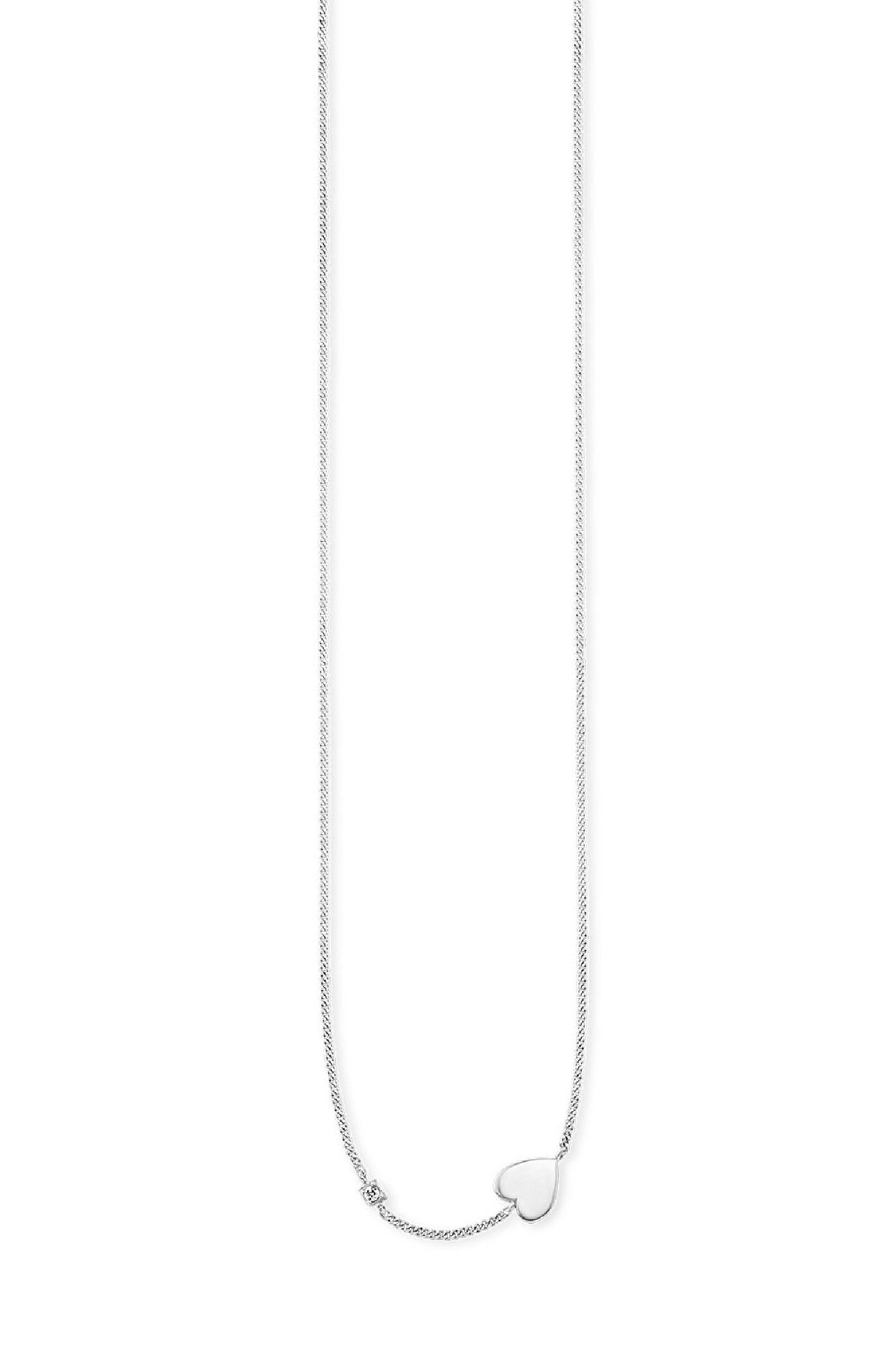 Collier 925/- Sterling Silber rhodiniert Zirkonia Herz