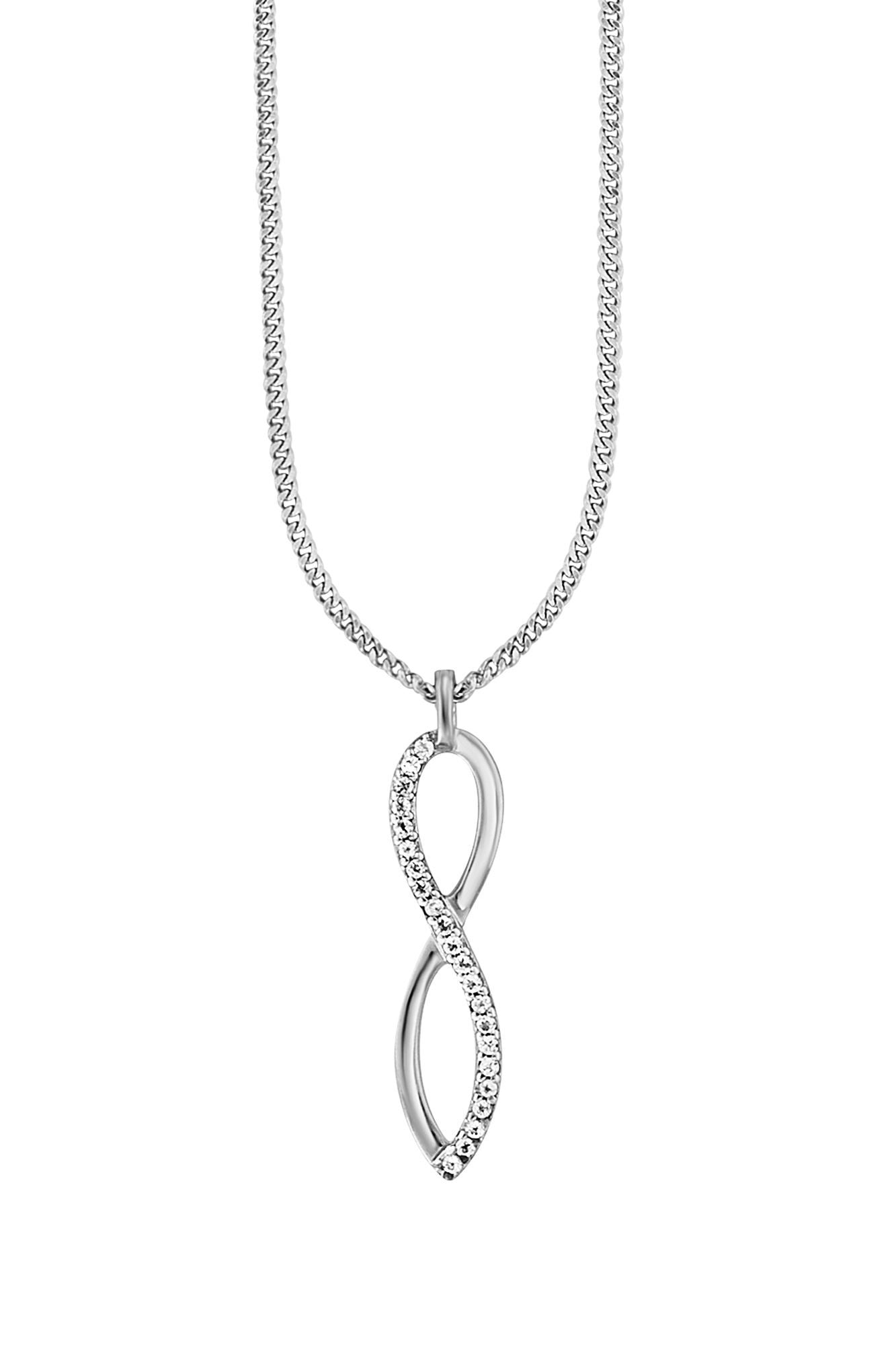 Anhänger mit Kette 925/- Sterling Silber rhodiniert Topas