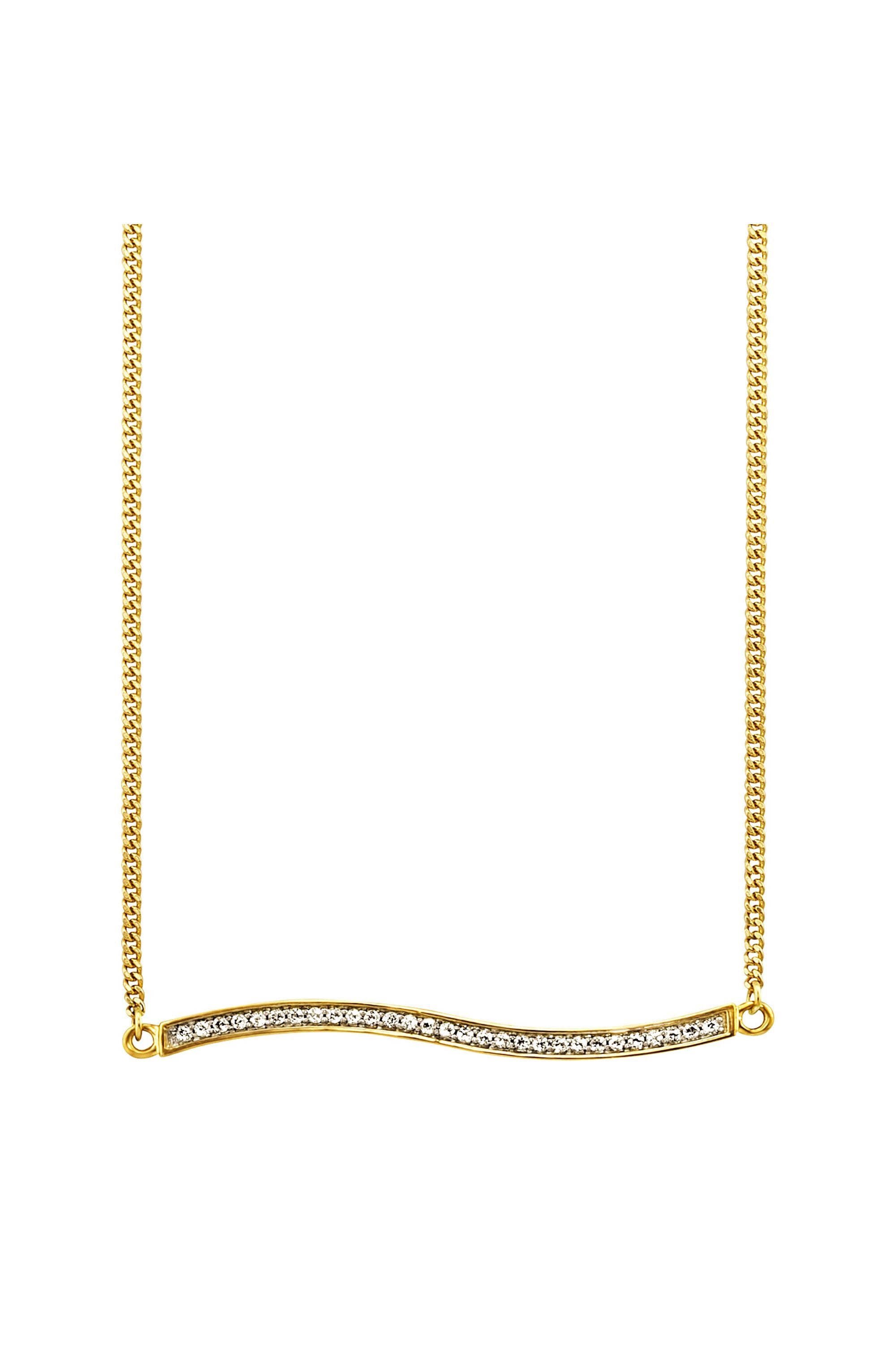 Collier 925/-Sterling Silber vergoldet Topas