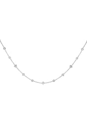 Halskette Choker 925 Silber rhodiniert mit Zirkonia