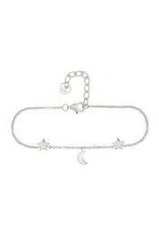 Armband 925 Sterling Silber rhodiniert Sterne Mond