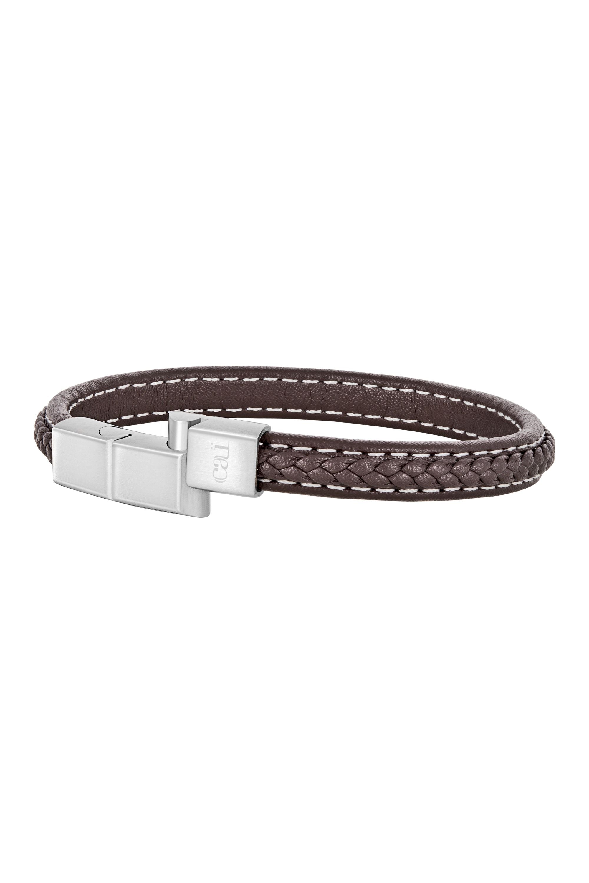 Armband Lederarmband braun 21cm mit Verlängerung