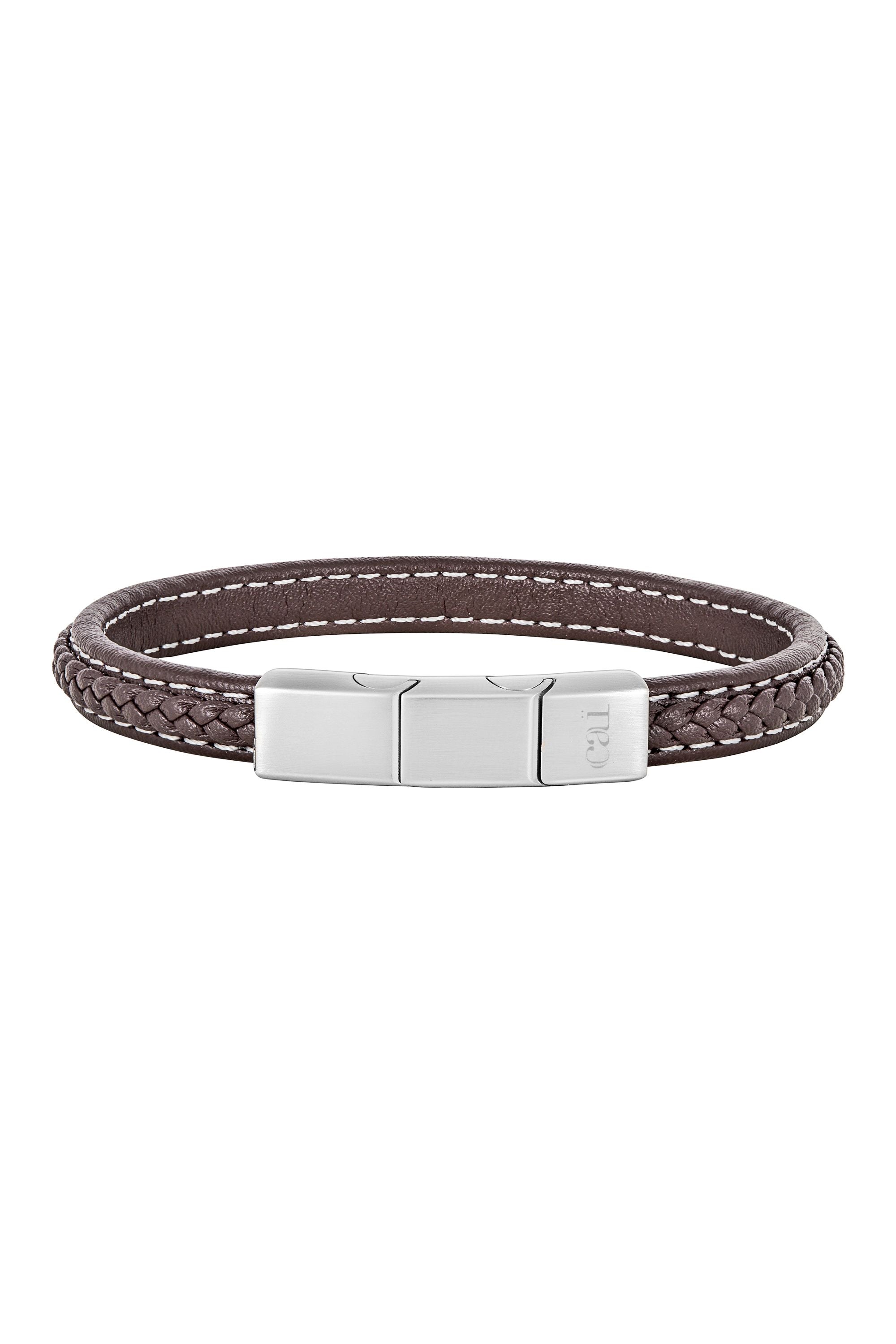Armband Lederarmband braun 21cm mit Verlängerung