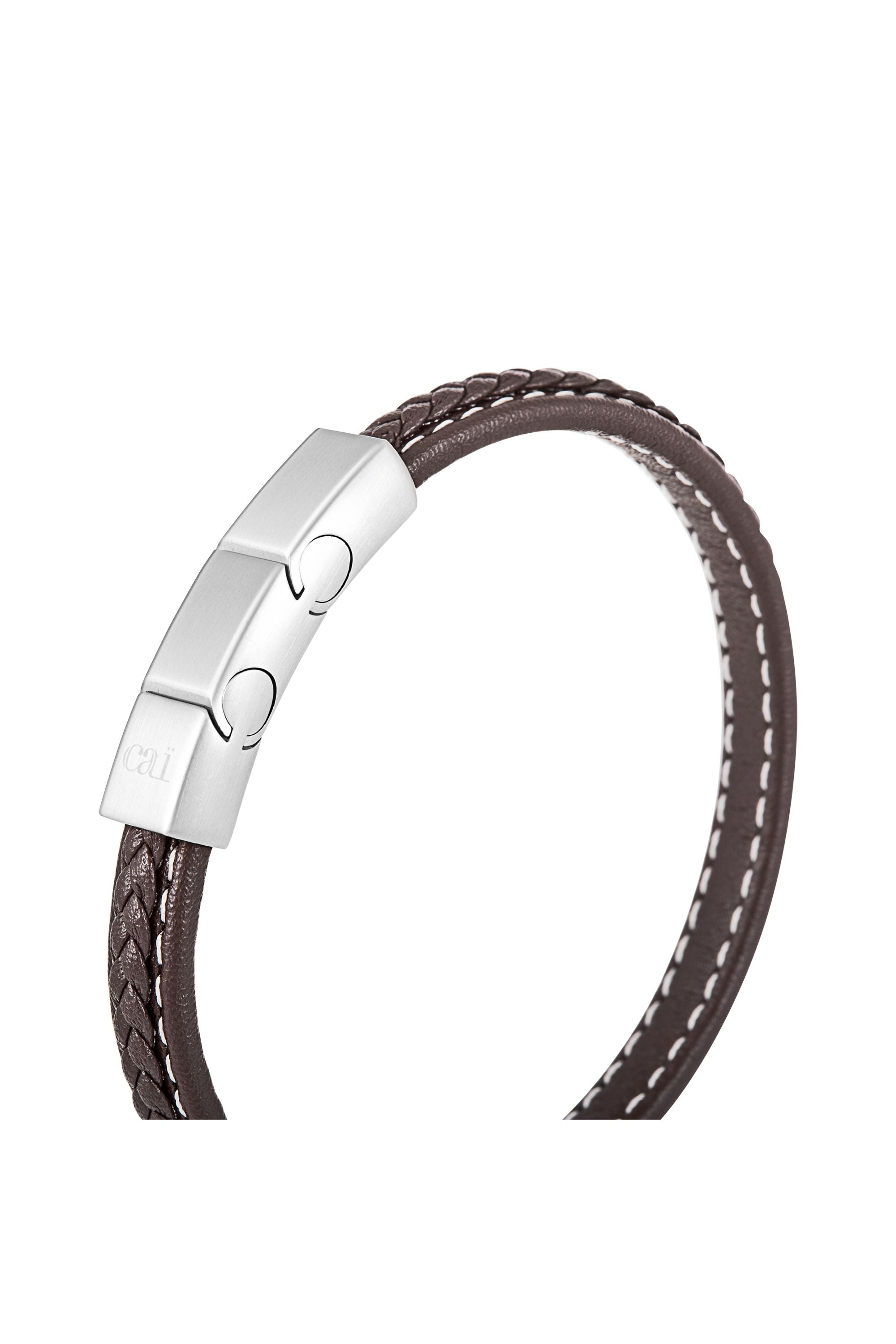 Armband Lederarmband braun 21cm mit Verlängerung