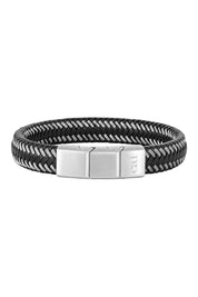 Armband Lederarmband schwarz 21cm mit Verlängerung