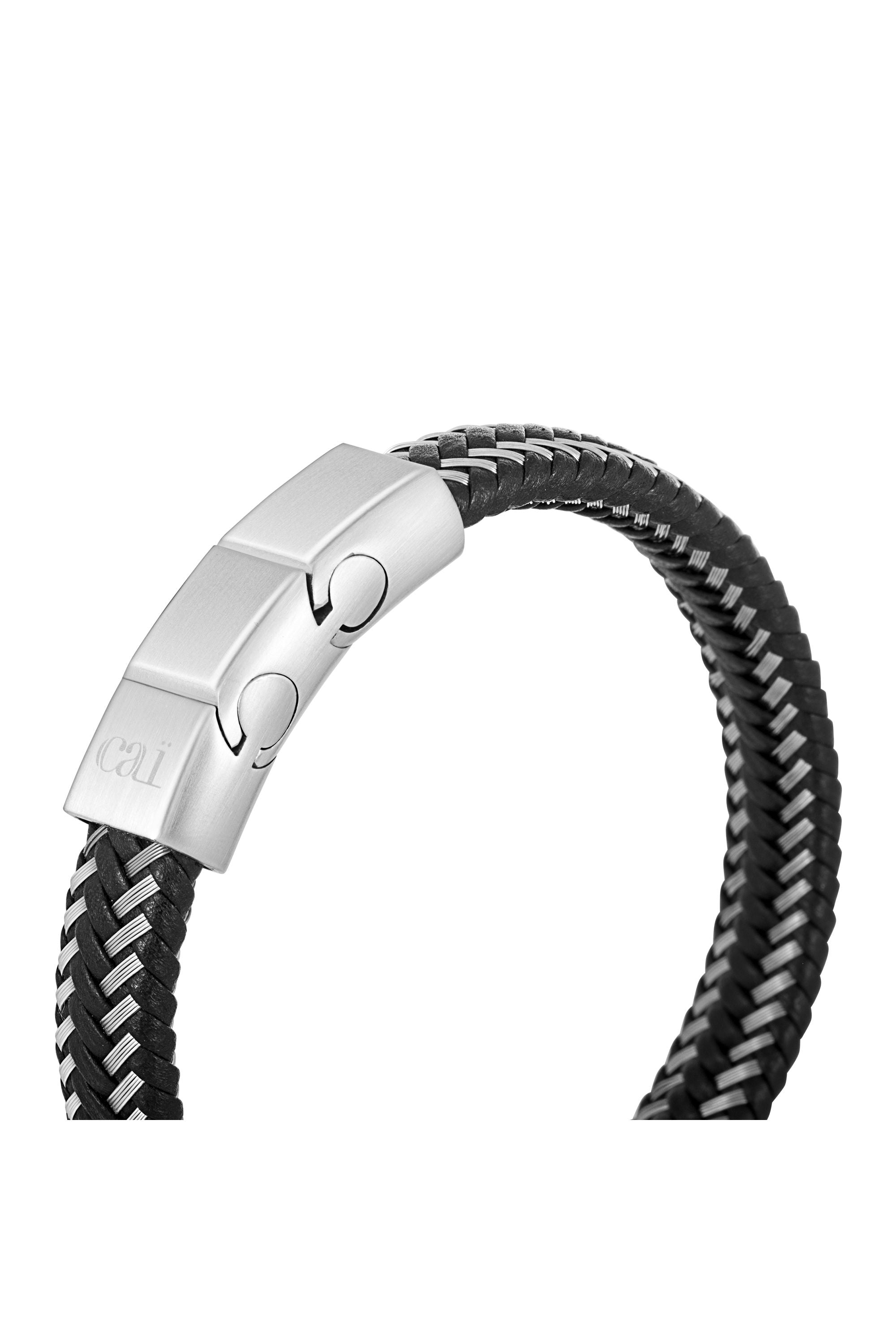 Armband Lederarmband schwarz 21cm mit Verlängerung