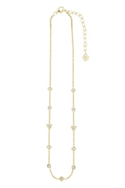 Halskette Choker 925 Silber vergoldet mit Zirkonia