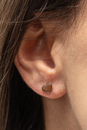 Ohrstecker 925/- Sterling Silber rotvergoldet Herz