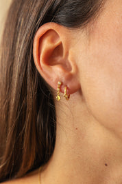 Ohrringe 925 Sterling Silber vergoldet Boho Zirkonia