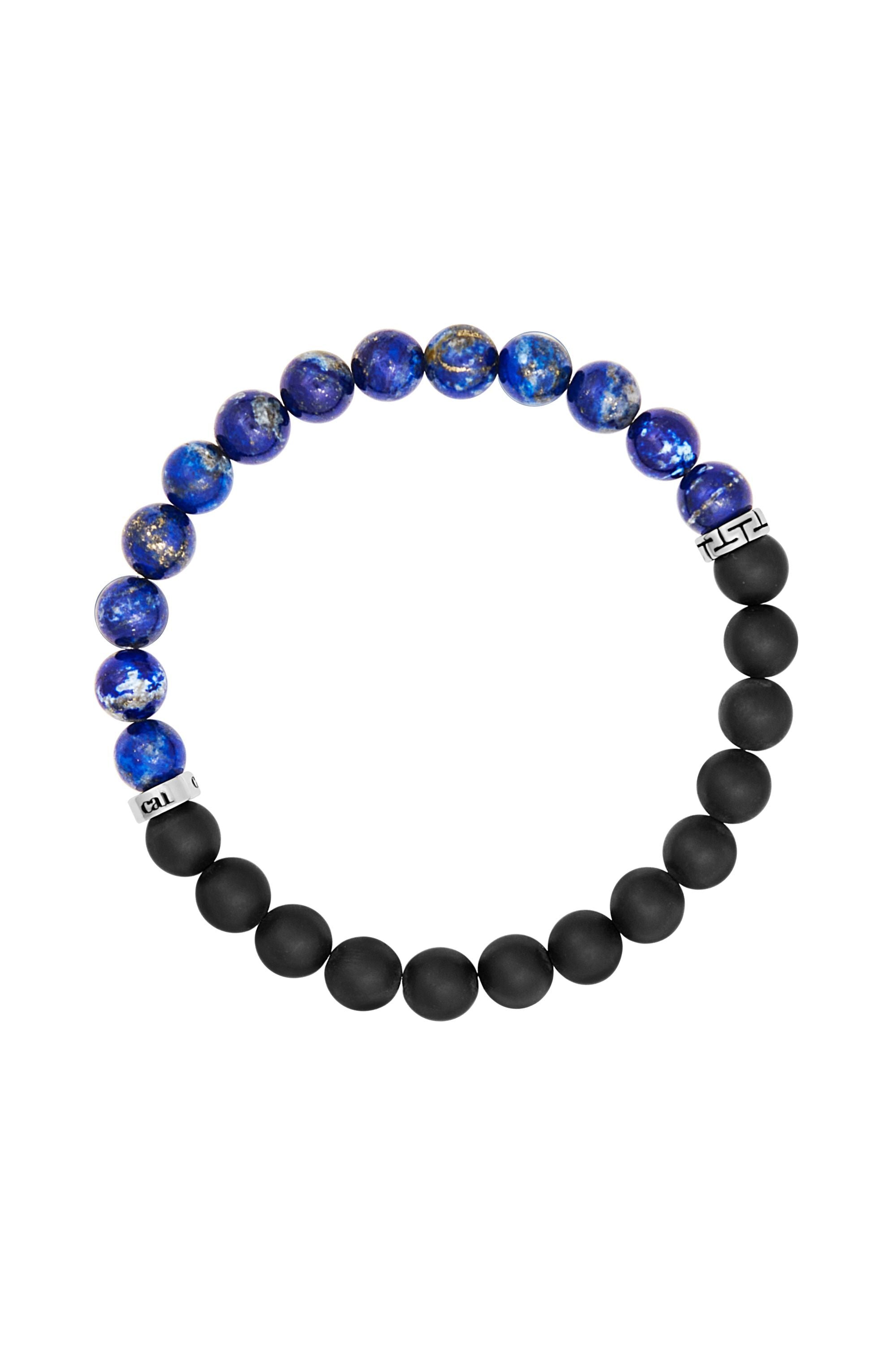 Stretch-Armband Lapis & Onyx 21cm