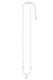 Collier 925 Sterling Silber rhodiniert Mond Sterne