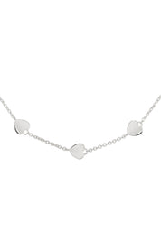 Halskette 925  Sterling Silber rhodiniert Herzen