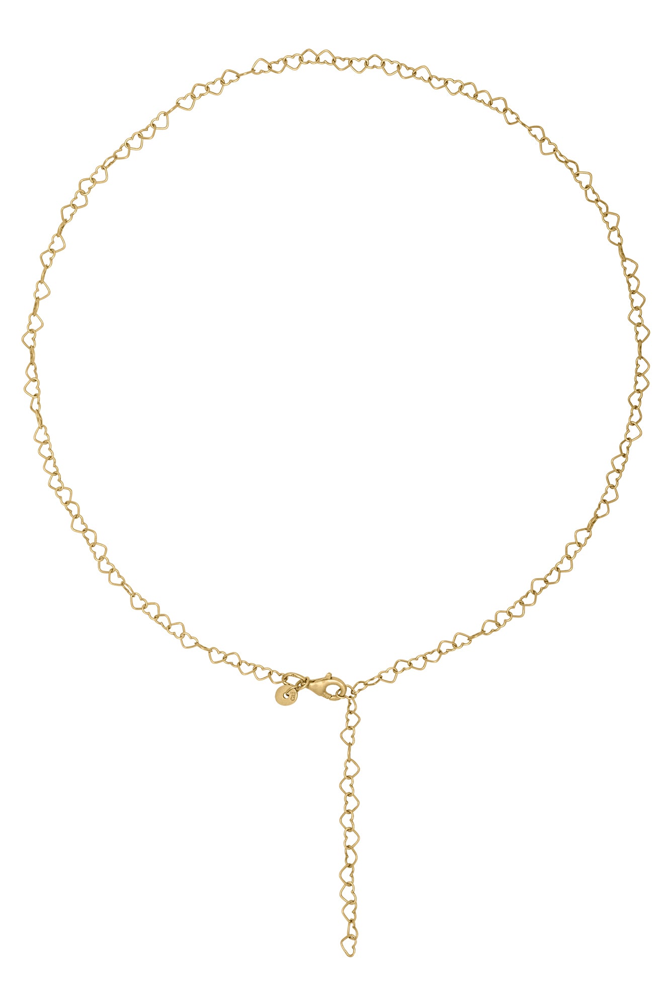 Collier 925 Silber vergoldet Herzchenkette Y-Kette