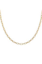 Collier 925 Silber vergoldet Y-Kette Gliederkette