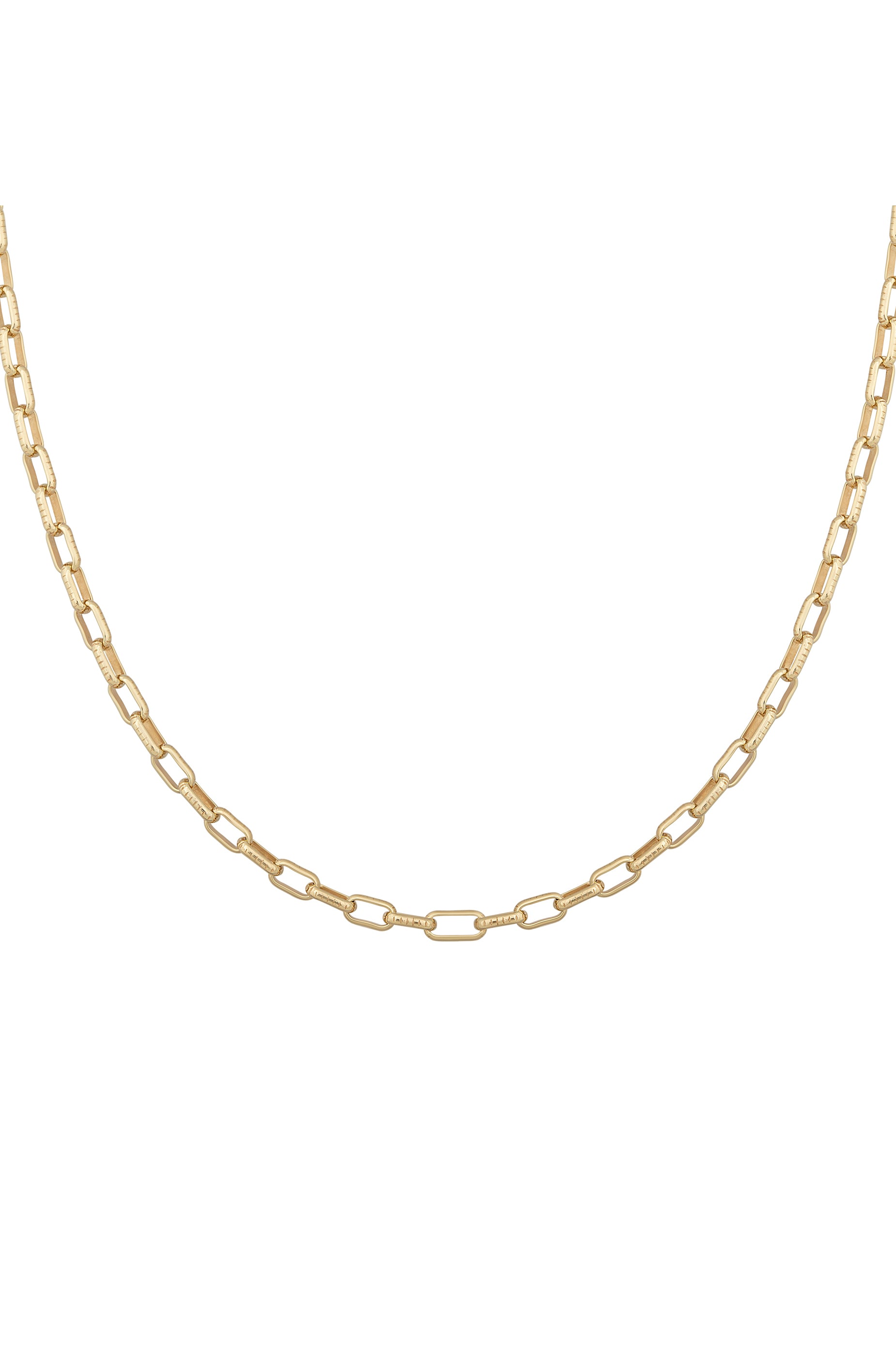 Collier 925 Silber vergoldet Y-Kette Gliederkette