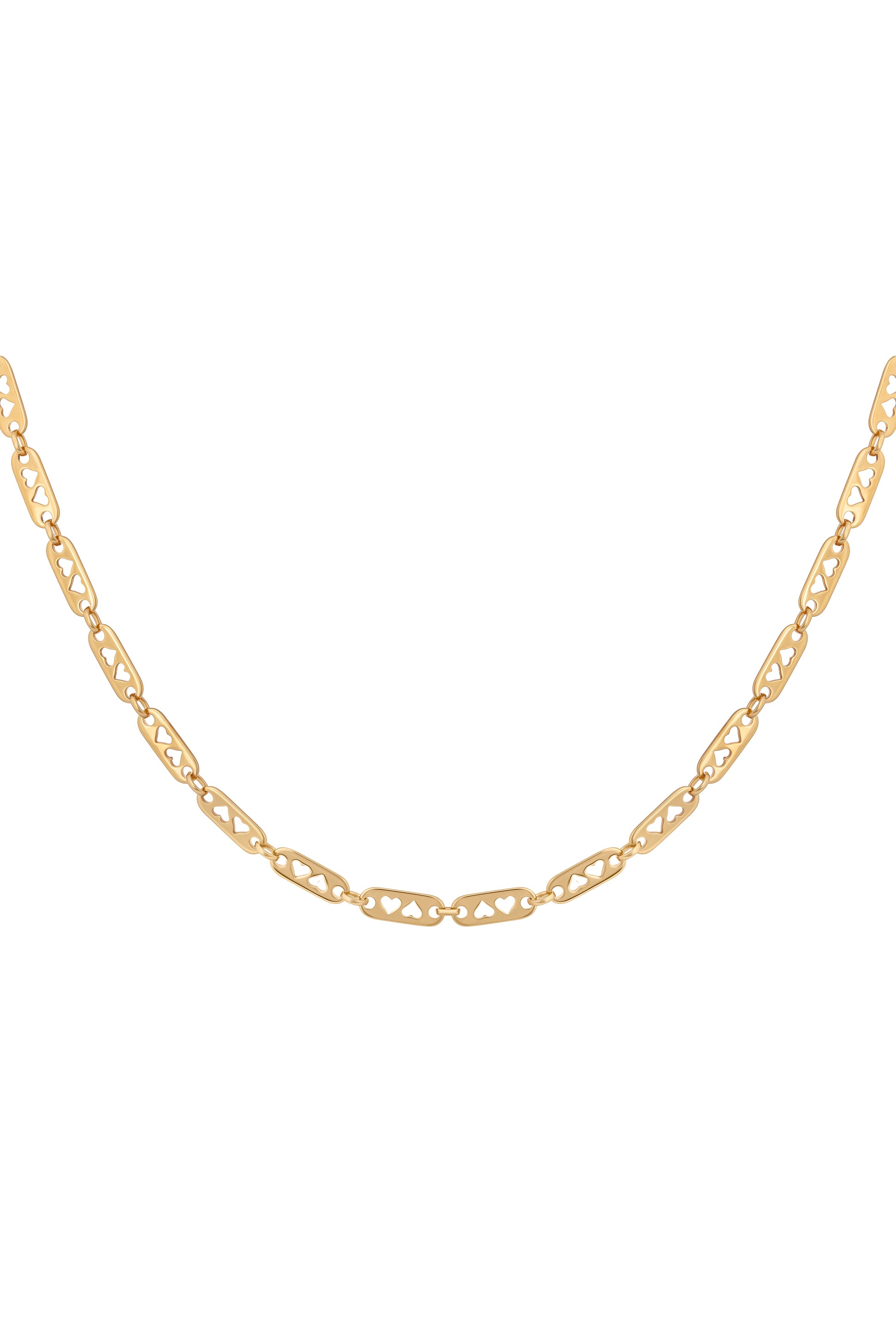 Collier 925 Silber vergoldet Kette Y-Kette Herzen