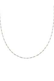 Collier 925/- Sterling Silber Schlangenkette vierseitig diamantiert gedreht  rhodiniert
