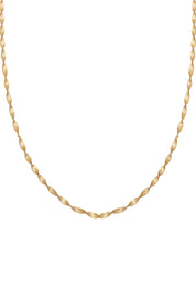 Collier 925/- Sterling Silber Flachpanzer Kette gedreht  vergoldet