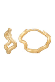 Creole 925  Silber vergoldet wellig organisch