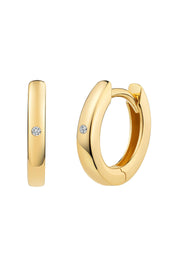 Klappcreolen 925 Silber vergoldet Zirkonia