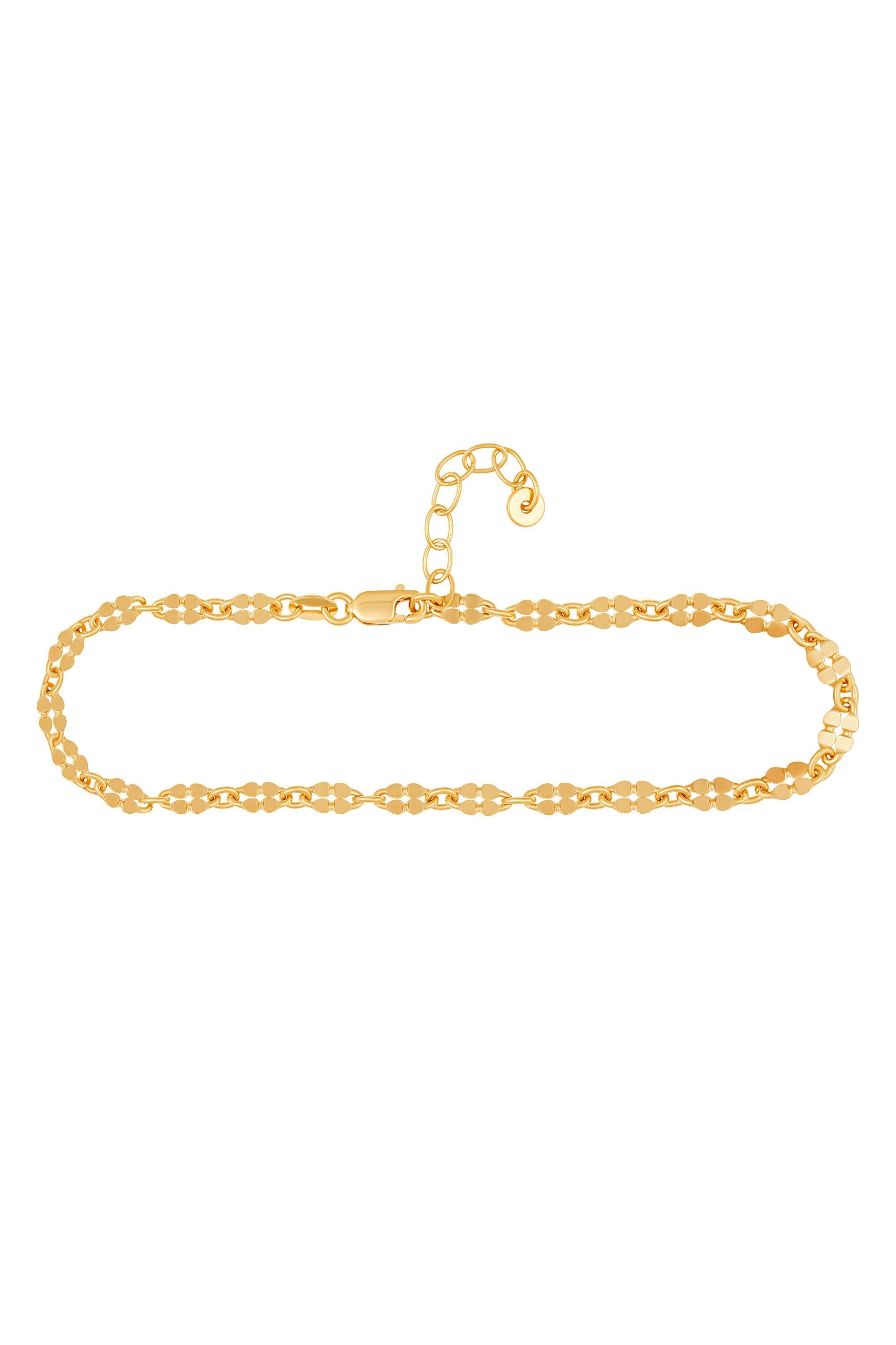 Fußkette 925 Silber vergoldet