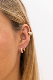 Creole 925  Silber vergoldet wellig organisch