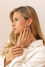 Ear Cuff 925 Sterling Silber vergoldet Golden Spark II