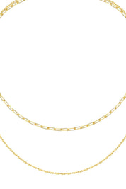 Collier 925 Sterling Silber vergoldet Layering  zweifach