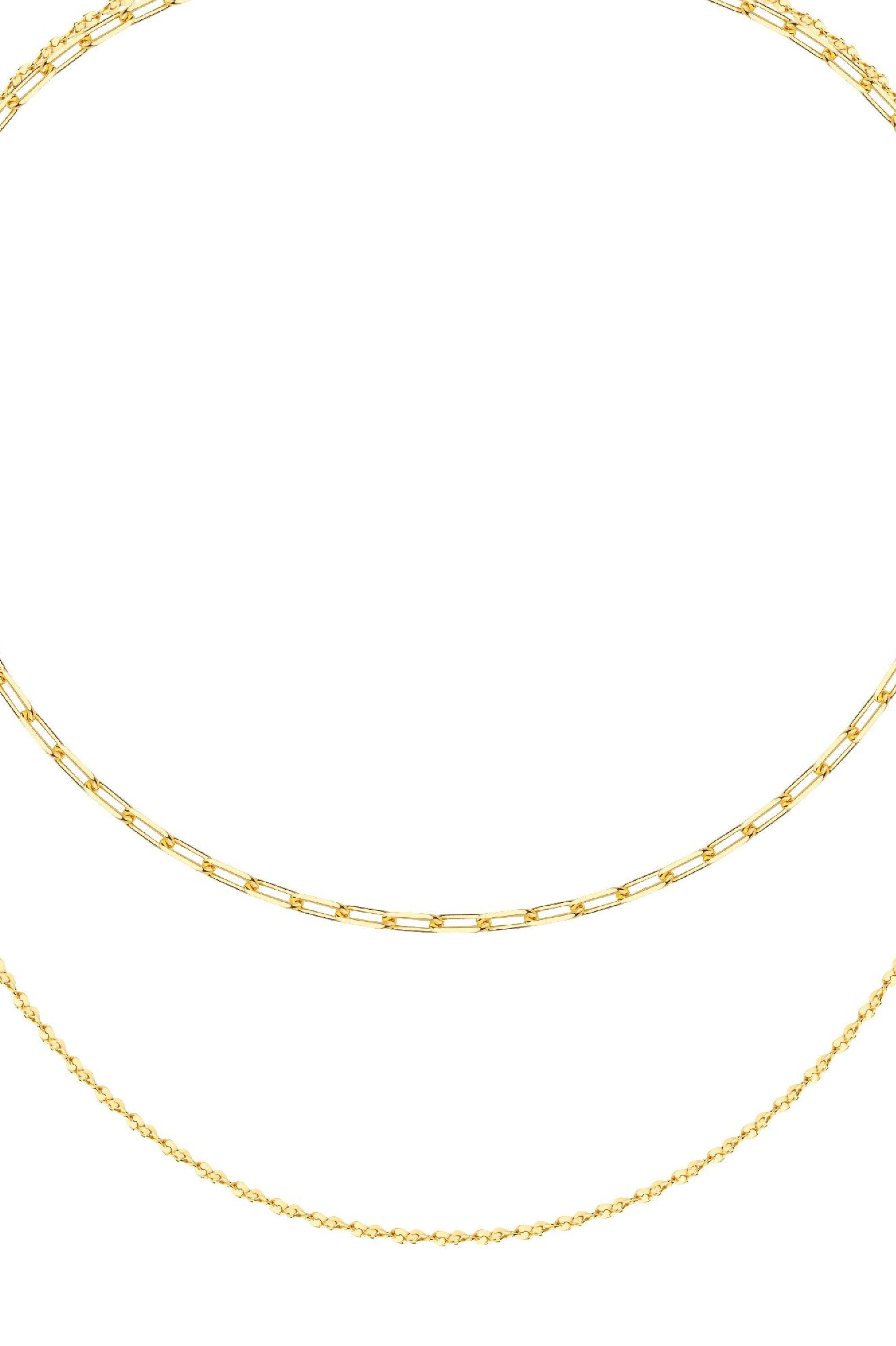 Collier 925 Sterling Silber vergoldet Layering  zweifach