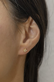 Ohrstecker 925  Silber vergoldet Zirkonia