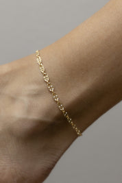 Fußkette 925 Silber vergoldet