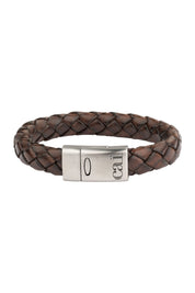Armband Lederarmband geflochten braun 21cm