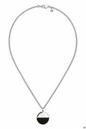 Halskette 925 Sterling Silber rhodiniert Onyx schwarz