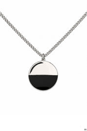 Halskette 925 Sterling Silber rhodiniert Onyx schwarz