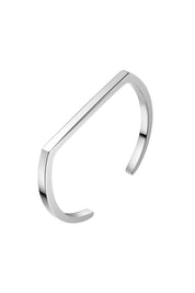 Armreif 925 Sterling Silber rhodiniert edged