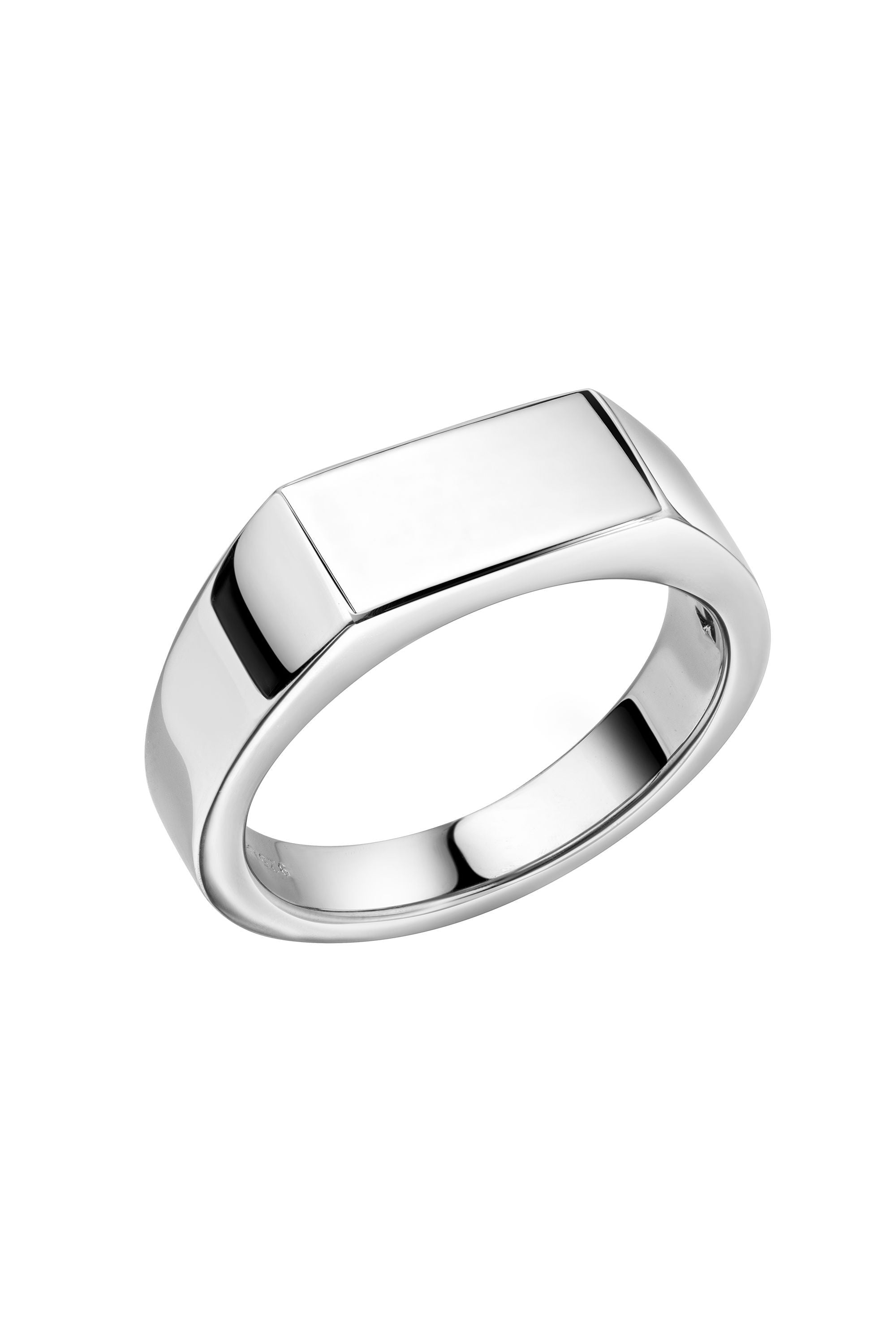 Ring 925 Sterling Silber poliert rhodiniert edged