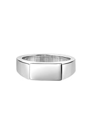 Ring 925 Sterling Silber poliert rhodiniert edged