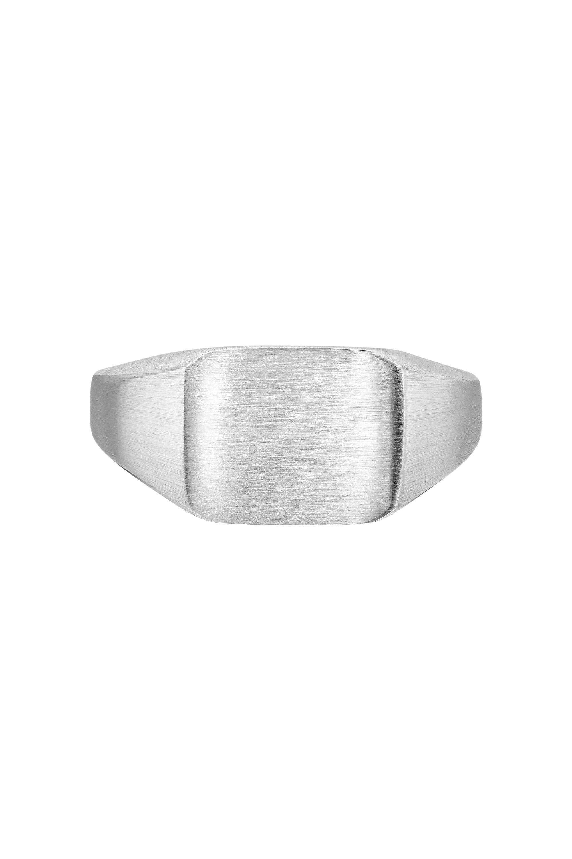 Ring 925 Sterling Silber matt rhodiniert edged