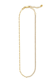 Halskette 925 Sterling Silber vergoldet Tennis Zirkonia