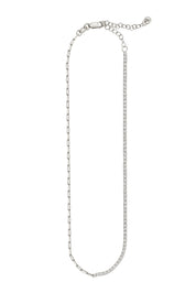 Halskette 925 Sterling Silber rhodiniert Tennis Zirkonia