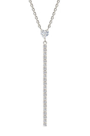 Halskette 925 Sterling Silber rhodiniert Zirkonia Herz