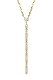 Halskette 925 Sterling Silber vergoldet Zirkonia Herz