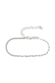Armband 925 Sterling Silber rhodiniert Zirkonia Tennis
