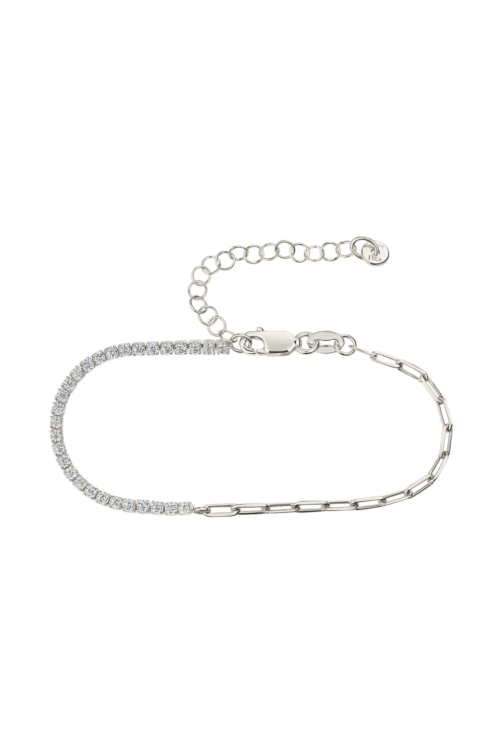 Armband 925 Sterling Silber rhodiniert Zirkonia Tennis