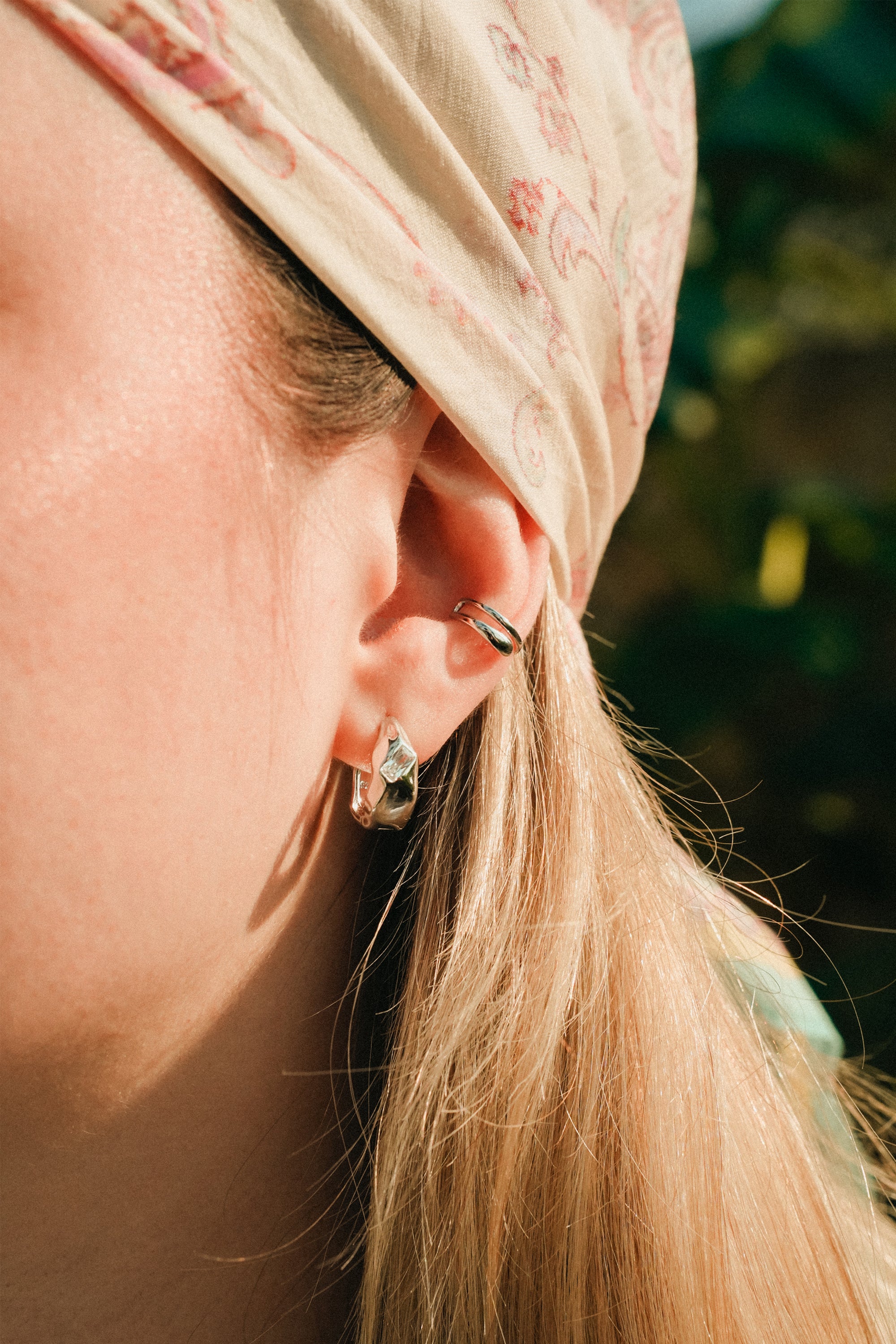 Ear Cuff 925 Sterling Silber rhodiniert Drop